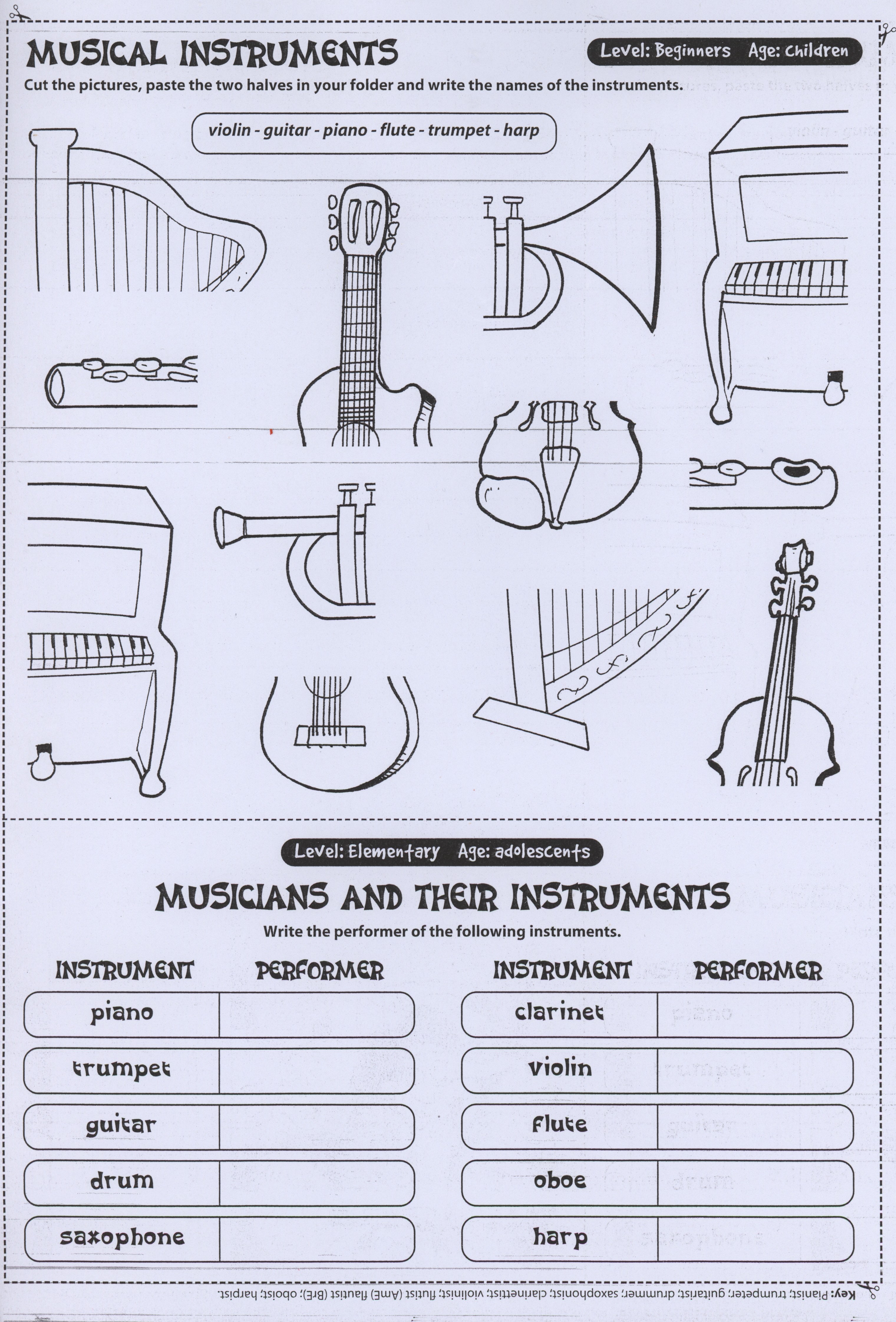 musical instruments PUZZLE